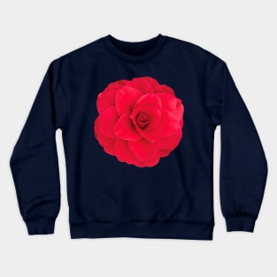 Red Camellia Bloom Close-up Crewneck Sweatshirt